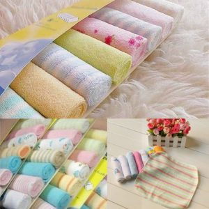 8pcs/pack Cotton Newborn Baby Towels Saliva Bibs Towel Nursing Towel Baby Boys Girls  Washcloth Handkerchief