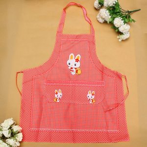 Cartoon Kitchen Cooking Apron Rabbit Sleeveless Double Pocket Household Cleaning Aprons for Adults Women Lady Cloth Protect