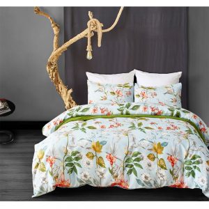 Floral Printed duvet cover set microfiber fabric flower bedding set king queen twin size for home hotel bedding