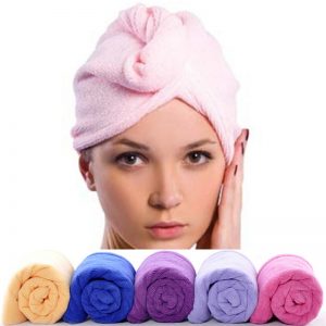 Radom Color 1PCS 59*26cm Quick Dry Microfiber Towel Hair Magic Drying Turban Wrap Hat Cap Spa Bathing Hot